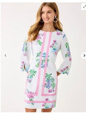 Lilly Pulitzer Margaux Dress in Resort White Dee Lightful, Size 8